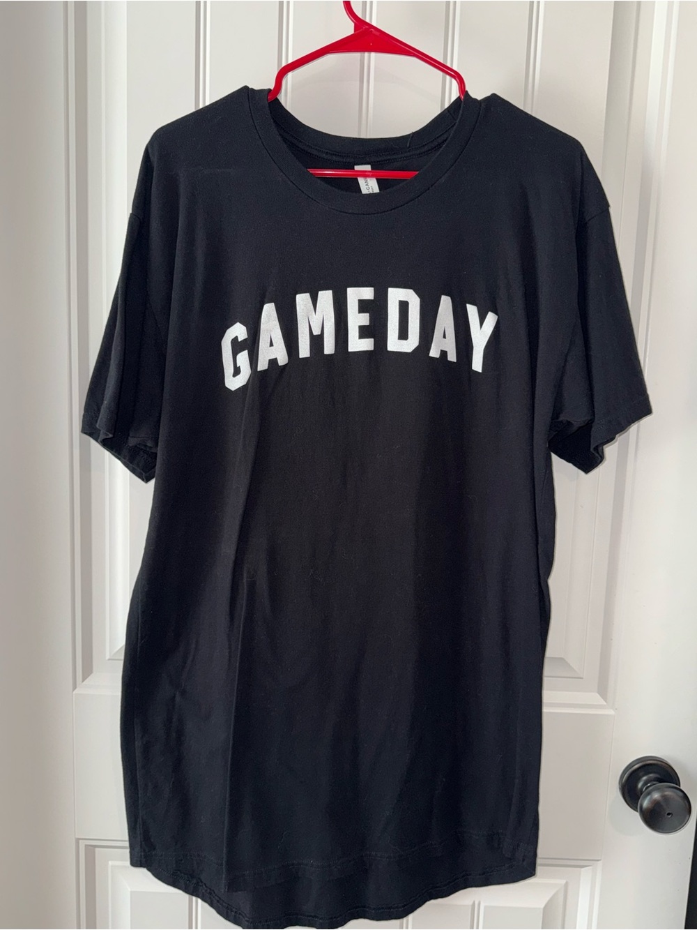 Bella Canvas Black GAMEDAY Graphic Tee Dress with White Lettering